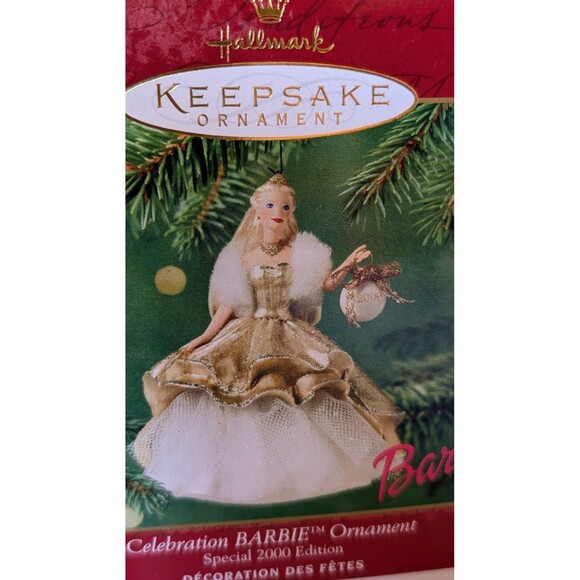 Hallmark Keepsake Celebration Barbie Ornament Special 2000 1st Edition New - Picture 2 of 7